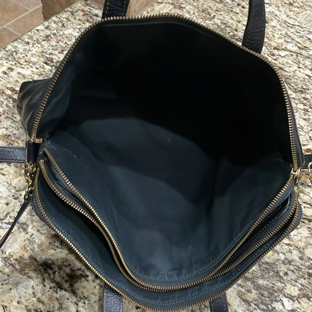 Fossil Shoulder/Laptop Bag Black Leather